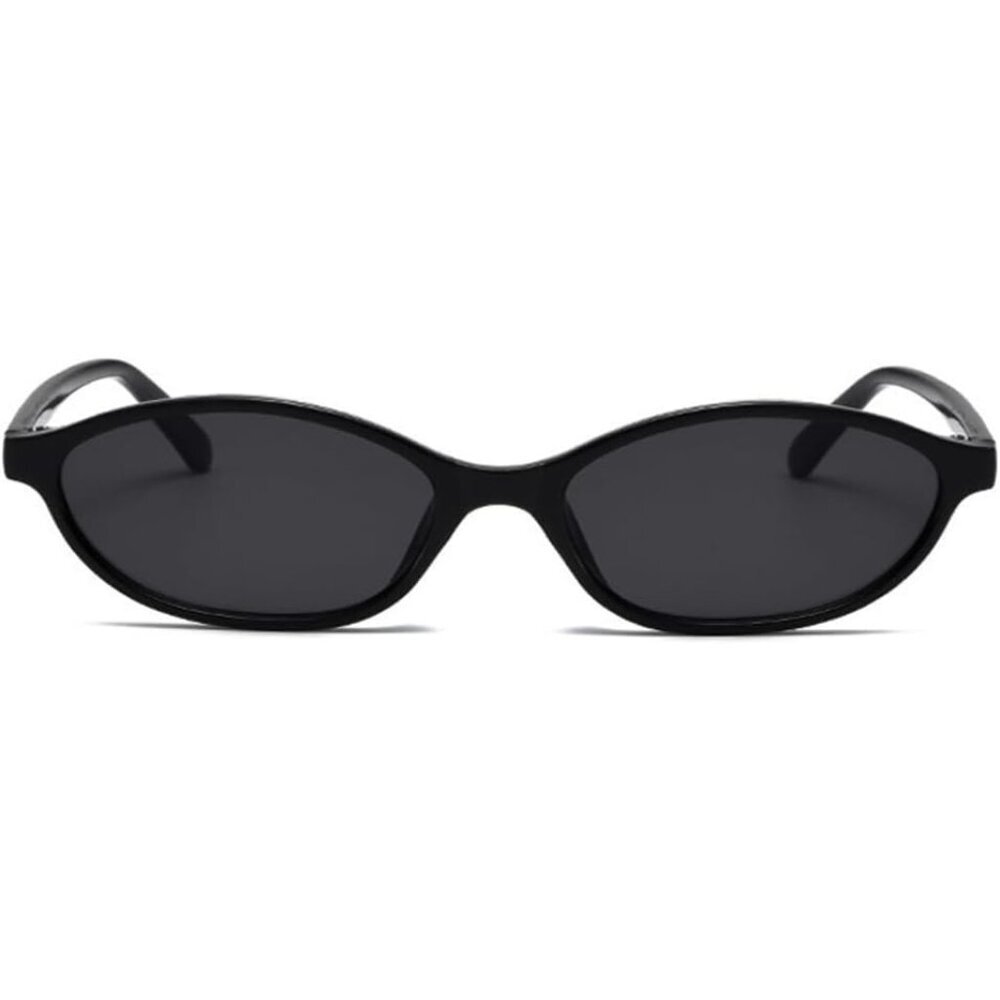 Women Retro Oval Cat Eye Small  Y2k Narrow Sunnies Cateye Frame Shades BS2100
